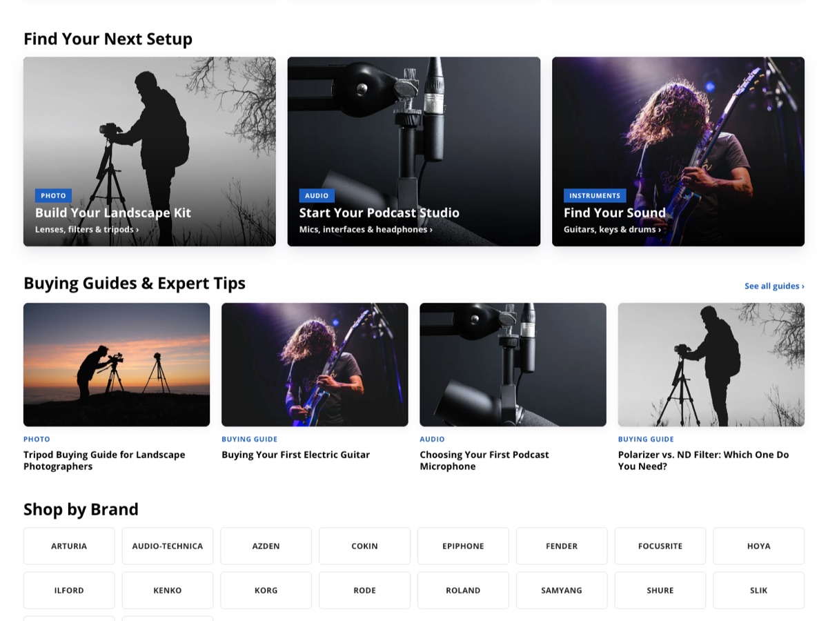Revival Electronics Shopify demo homepage with predictive search, department navigation and a featured mirrorless camera